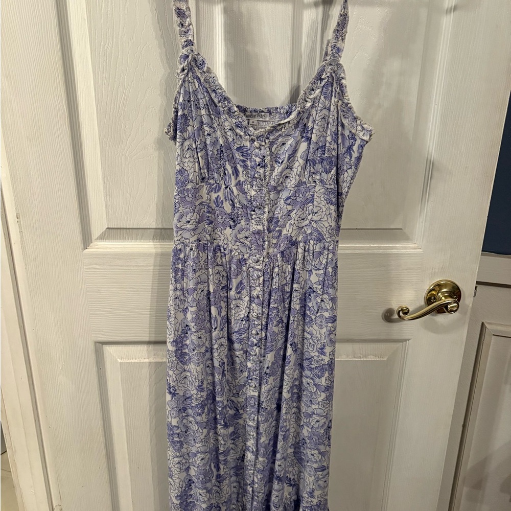 Floral Blue and White Women's Dress